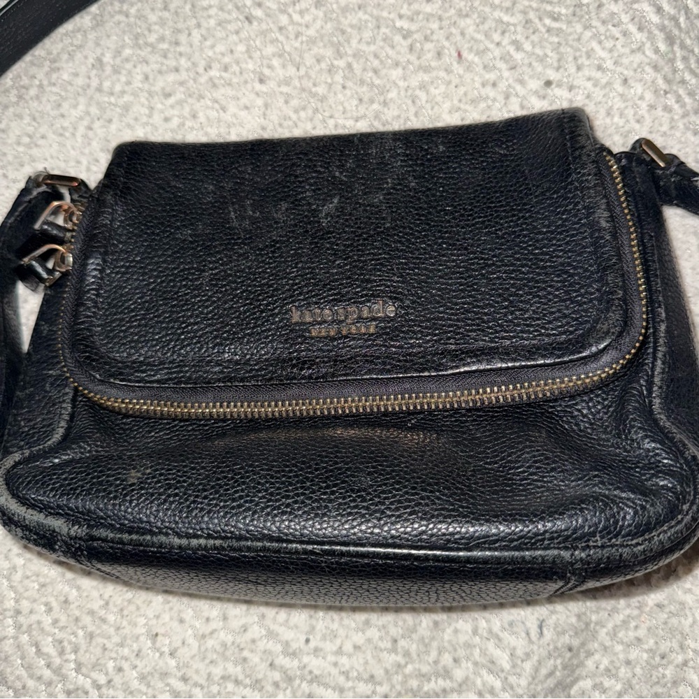 Kate Spade Black Textured Crossbody Bag